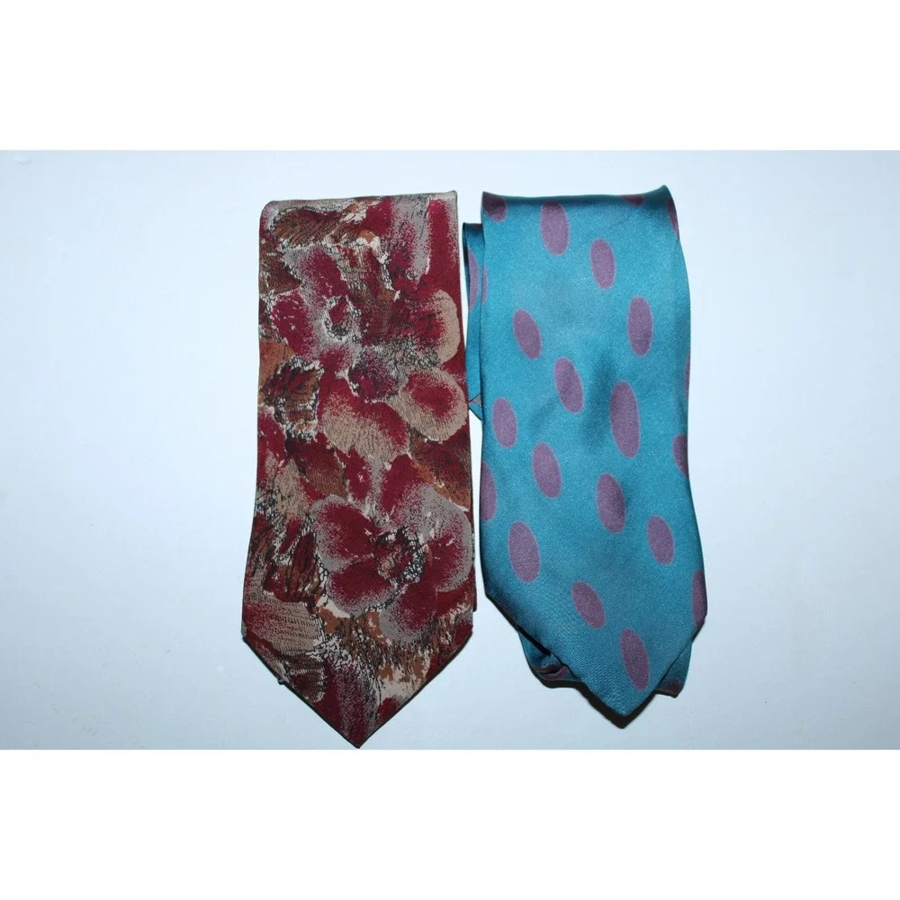 Pierre Balmain Men's Multicolor Lot of 2 Vintage Silk Ties - Picture 1 of 9